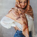 chusta welniano jedwabna dwustronna wiatraki spadiora 5