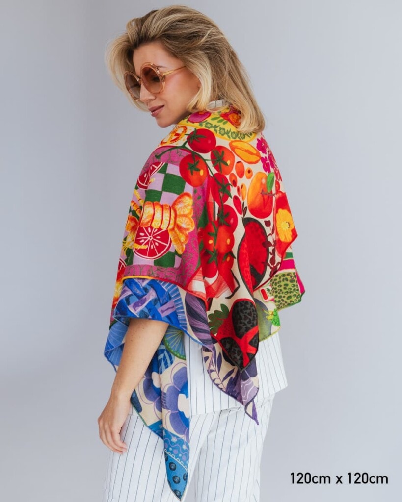 chusta welniano jedwabna dwustronna frykasy spadiora 4