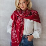 chusta welniano jedwabna dwustronna feminimal bordo spadiora 2