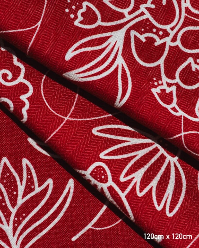 chusta welniano jedwabna dwustronna feminimal bordo spadiora 4