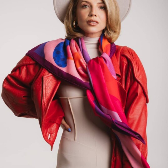 chusta welniano jedwabna dwustronna miedzypokoleniowa spadiora 2