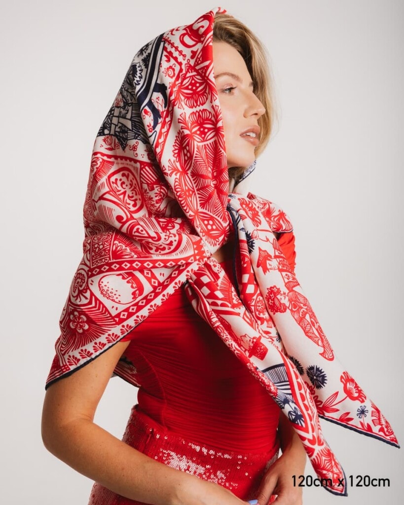 chusta welniano jedwabna dwustronna wiwat spadiora 4