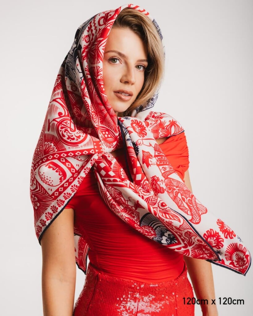 chusta welniano jedwabna dwustronna wiwat spadiora 3