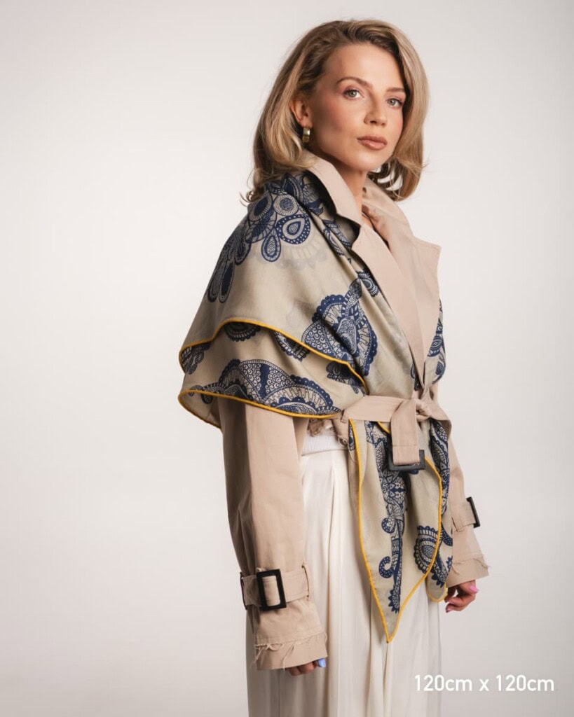 chusta welniano jedwabna dwustronna duma spadiora 1