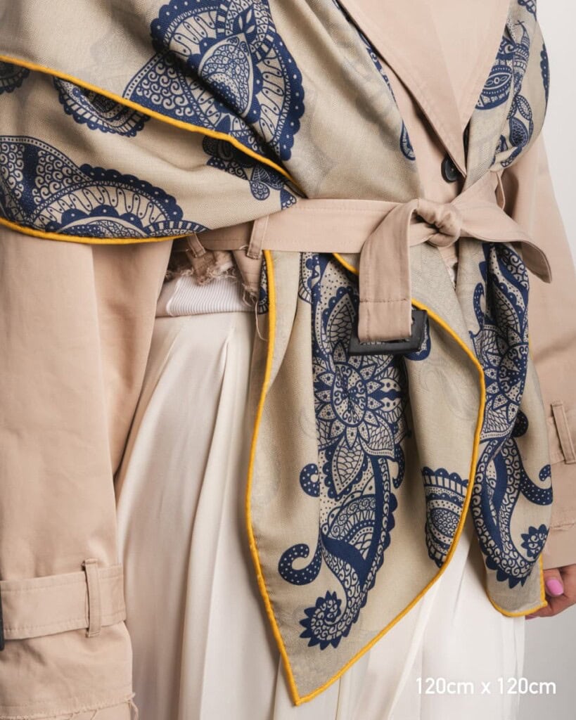 chusta welniano jedwabna dwustronna duma spadiora 2