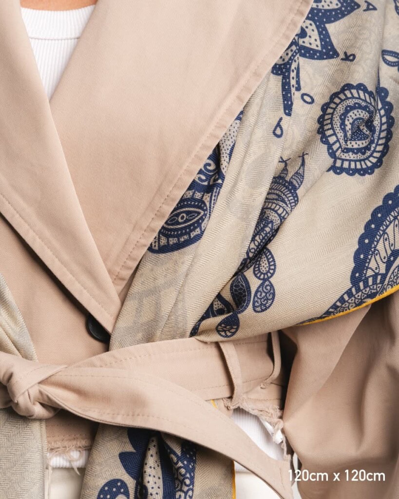 chusta welniano jedwabna dwustronna duma spadiora 3