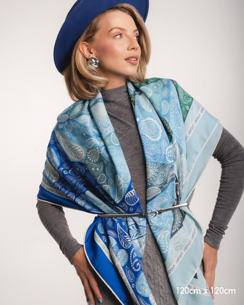 chusta welniano jedwabna dwustronna gora lodowa spadiora 1