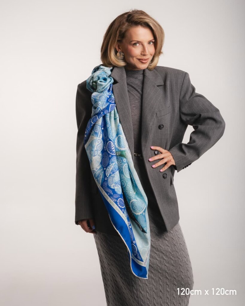 chusta welniano jedwabna dwustronna gora lodowa spadiora 8