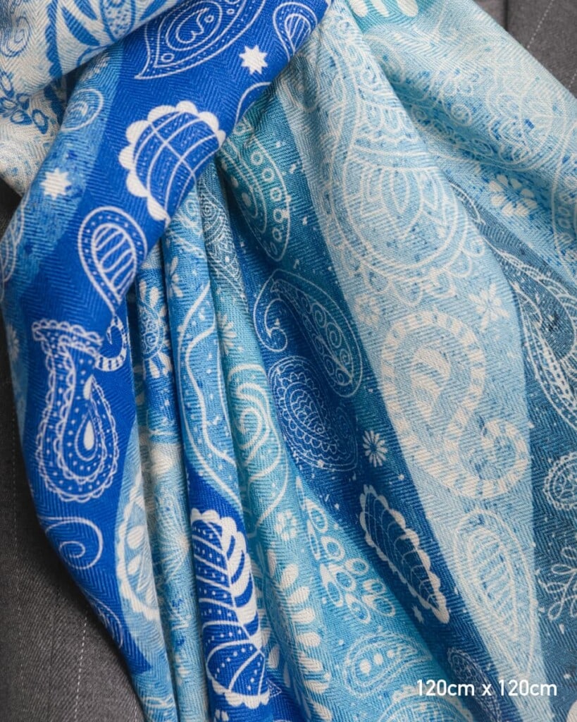 chusta welniano jedwabna dwustronna gora lodowa spadiora 11