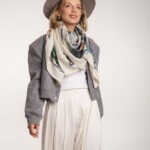 chusta welniano jedwabna dwustronna niebieskie szeptane opowiesci spadiora 1