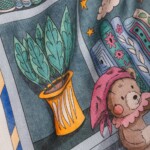 chusta welniano jedwabna dwustronna niebieskie szeptane opowiesci spadiora 6