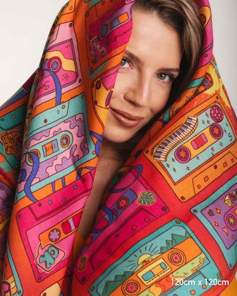 chusta welniano jedwabna dwustronna playlista spadiora 2