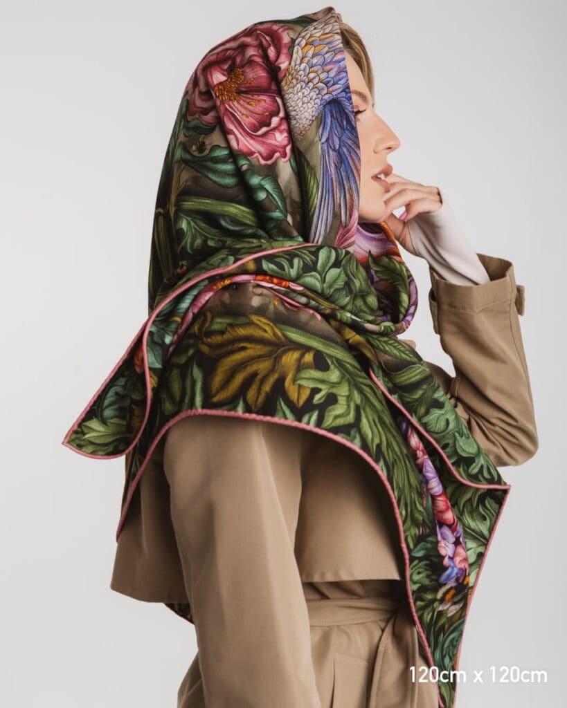 chusta welniano jedwabna dwustronna pomander spadiora 2