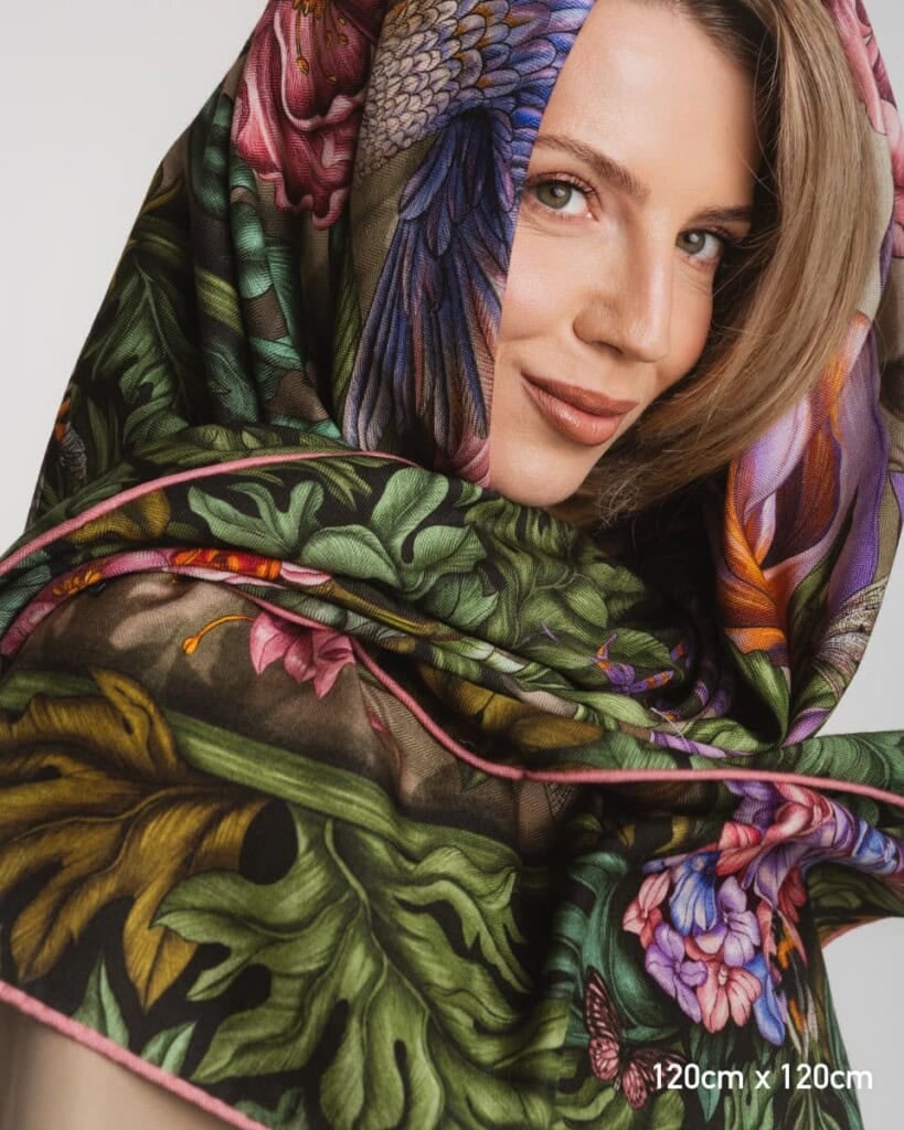 chusta welniano jedwabna dwustronna pomander spadiora 4