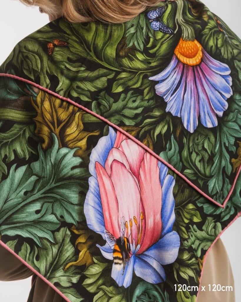 chusta welniano jedwabna dwustronna pomander spadiora 9