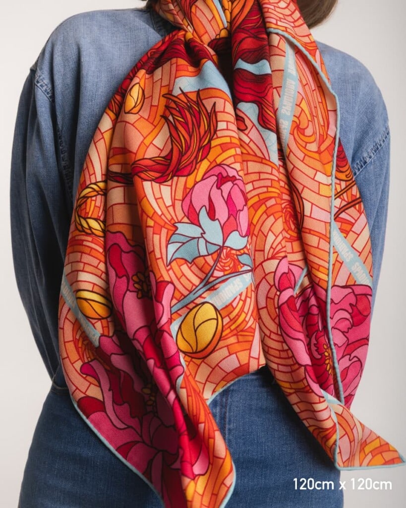 chusta welniano jedwabna dwustronna rok drewnianego smoka spadiora 1