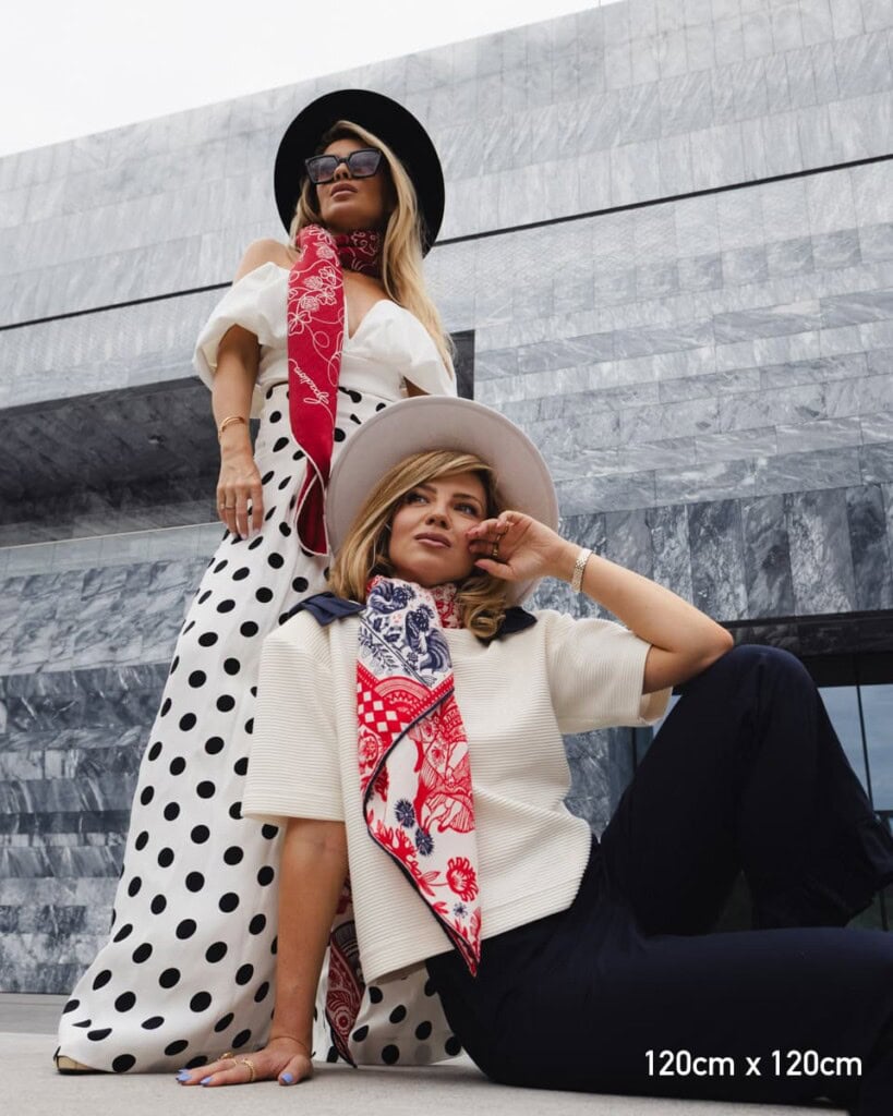 chusta welniano jedwabna dwustronna feminimal bordo wiwat spadiora 5