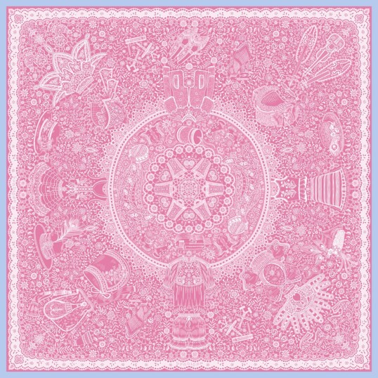 wzor koronka malinowa spadiora