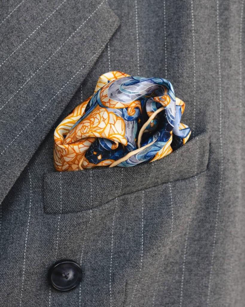 poszetka jedwabna meska dwustronna dzien i noc spadiora