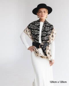 chusta welniano jedwabna dwustronna zebra spadiora 3