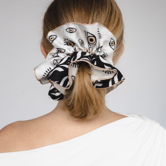 jedwabna gumka scrunchie ornamilo spadiora