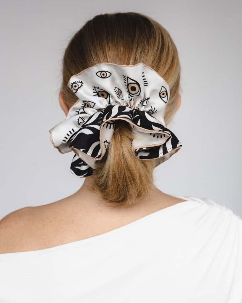 jedwabna gumka scrunchie ornamilo spadiora