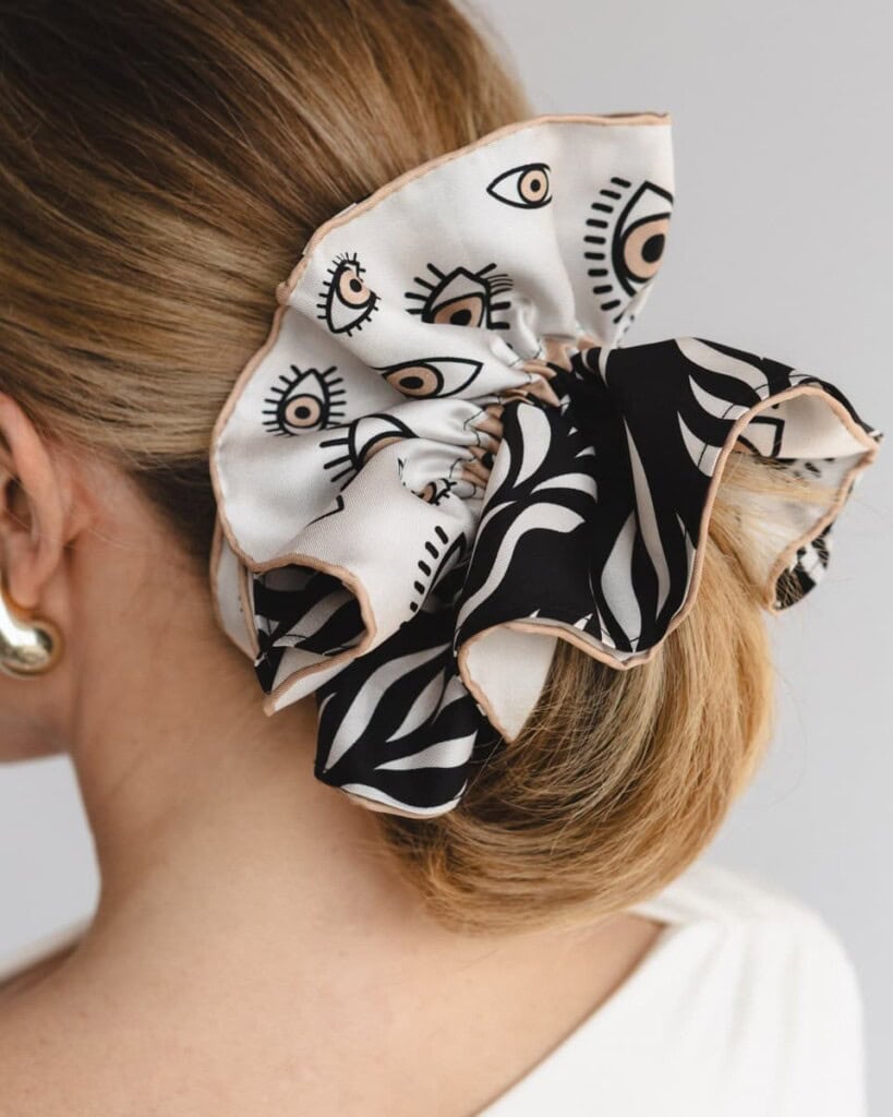 jedwabna gumka scrunchie ornamilo spadiora 1