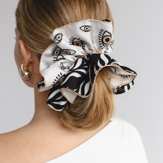 jedwabna gumka scrunchie ornamilo spadiora 2