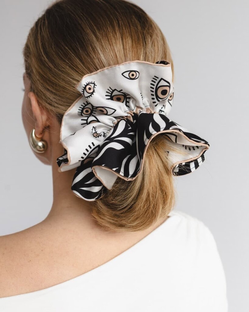 jedwabna gumka scrunchie ornamilo spadiora 2