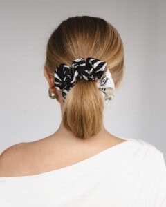 jedwabna gumka scrunchie zebra spadiora