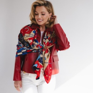 chusta welniano jedwabna dwustronna cyrk spadiora 1