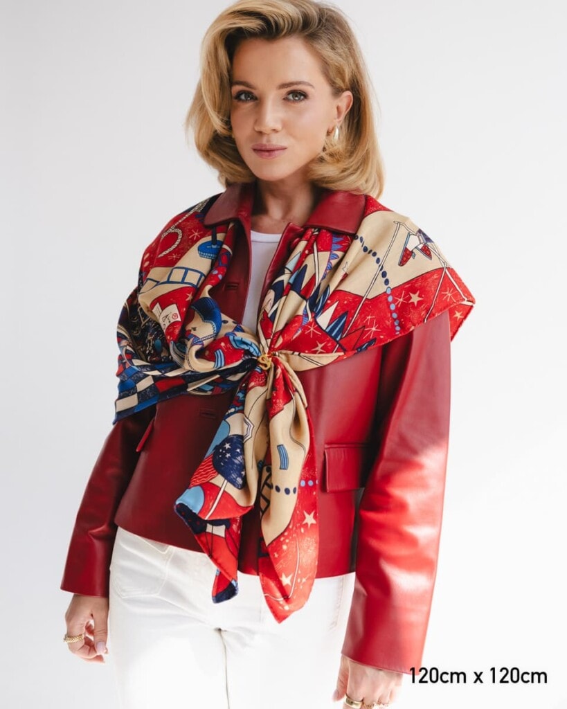 chusta welniano jedwabna dwustronna cyrk spadiora 3