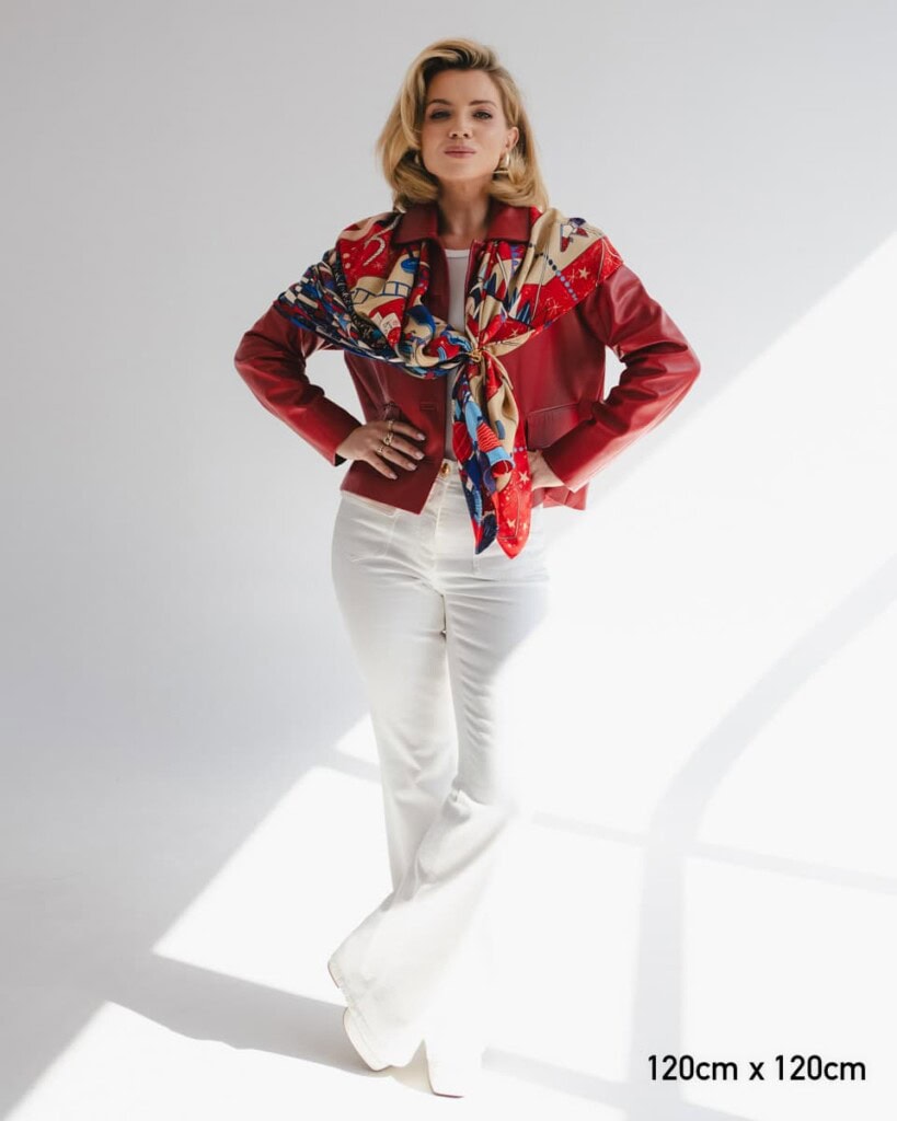 chusta welniano jedwabna dwustronna cyrk spadiora 4