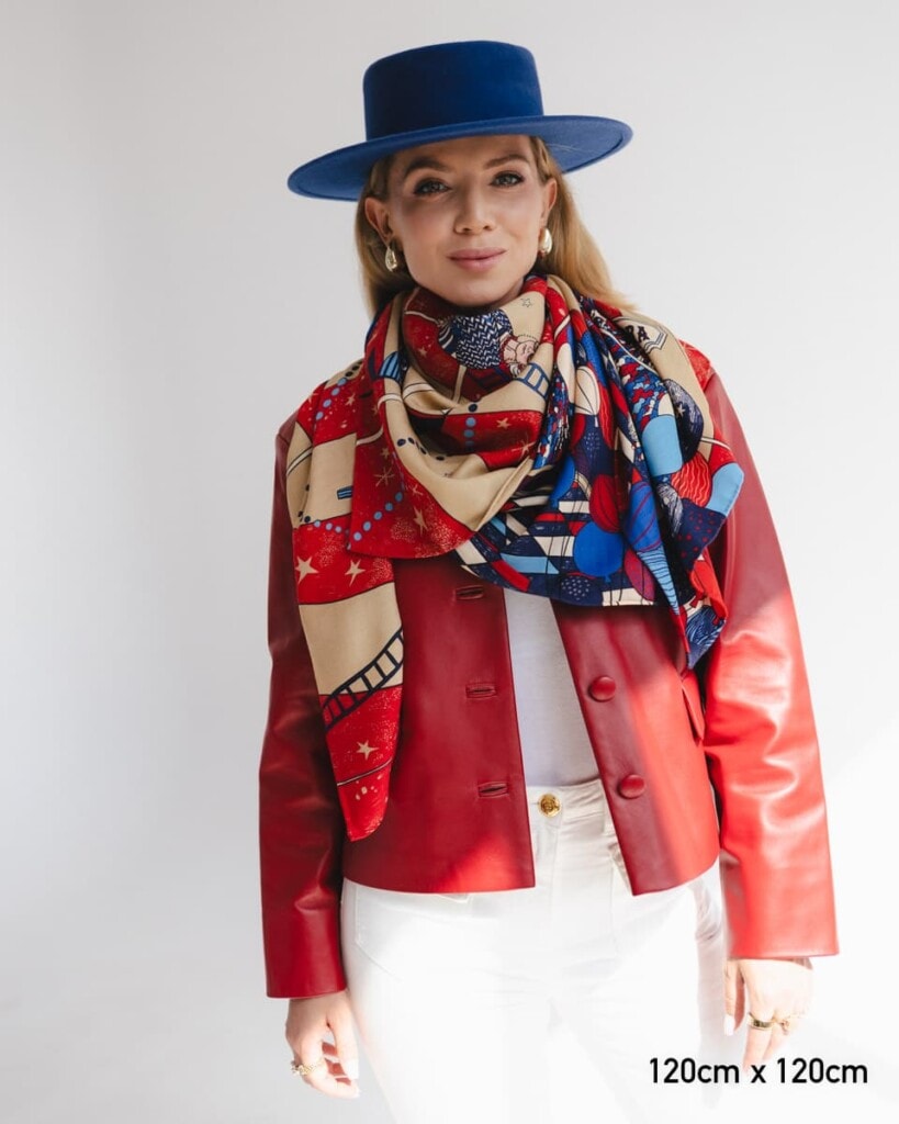 chusta welniano jedwabna dwustronna cyrk spadiora 5