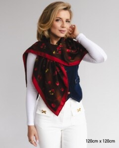 chusta welniano jedwabna dwustronna wisnie spadiora 5