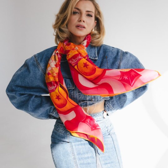 chusta welniano jedwabna dwustronna rozkosz spadiora 4