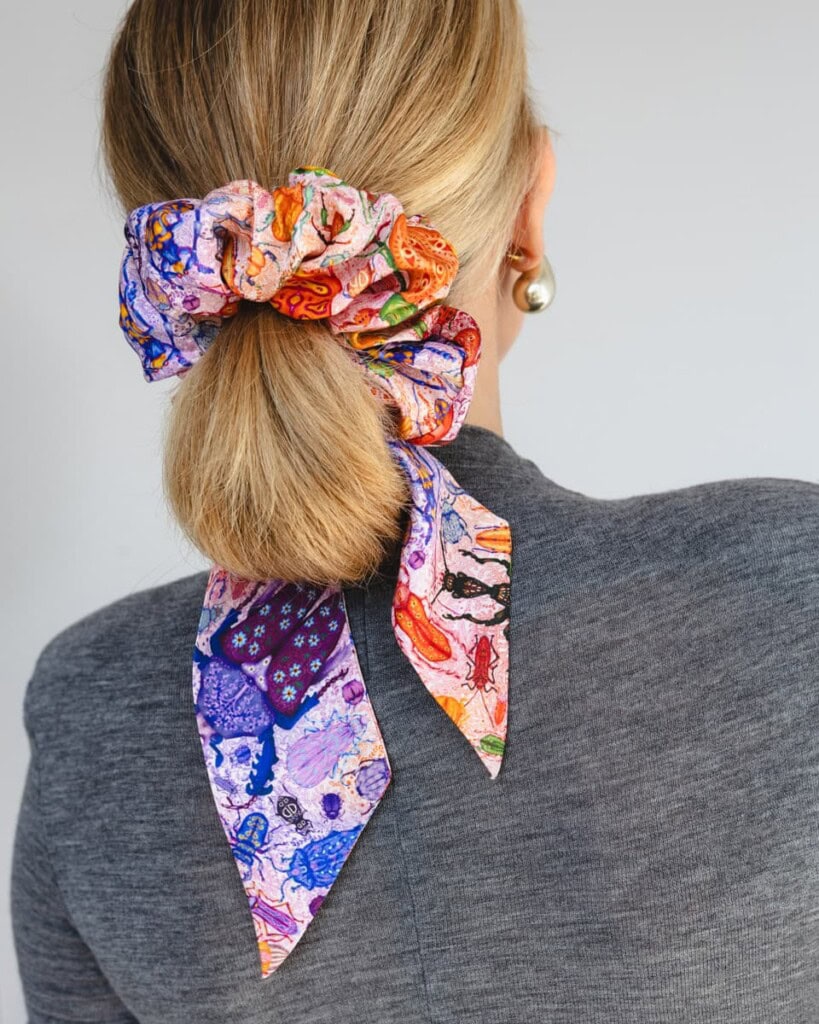 gumka scrunchie z szarfa spadiora 2