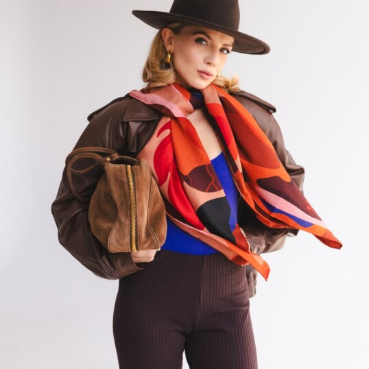 chusta welniano jedwabna dwustronna zywioly spadiora 6