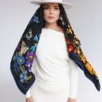 chusta welniano jedwabna dwustronna rozlaka spadiora