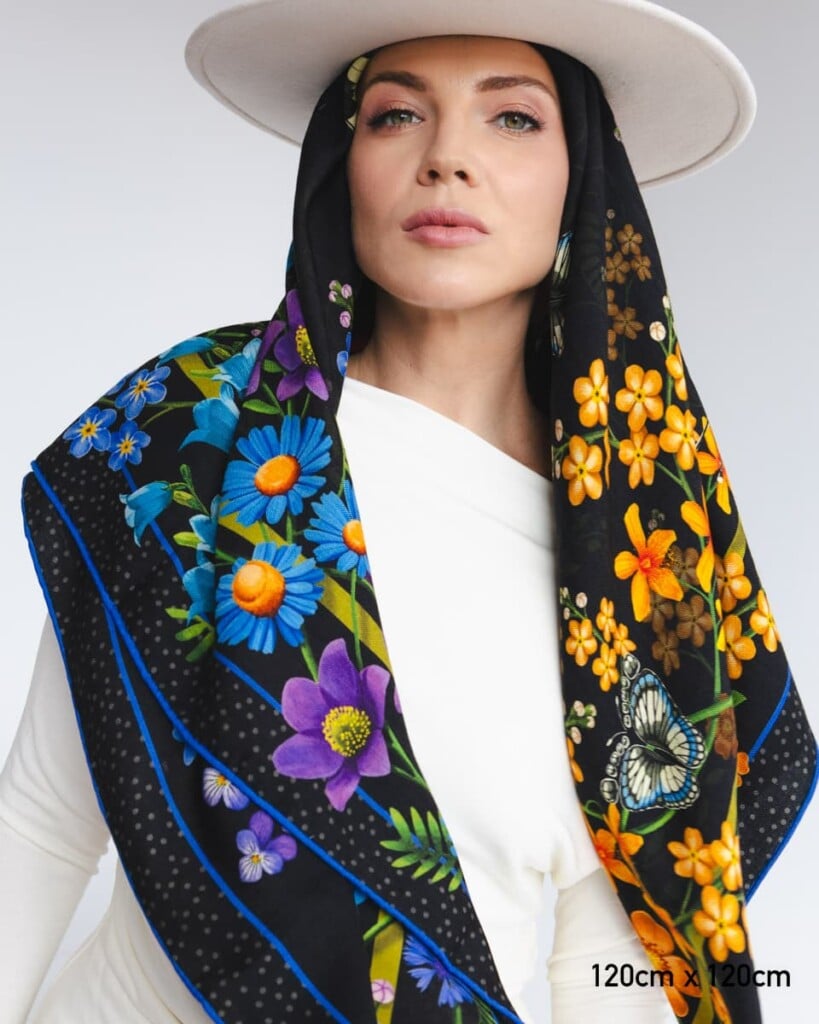 chusta welniano jedwabna dwustronna rozlaka spadiora 2