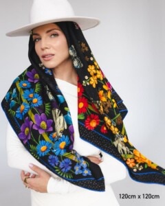 chusta welniano jedwabna dwustronna rozlaka spadiora 3