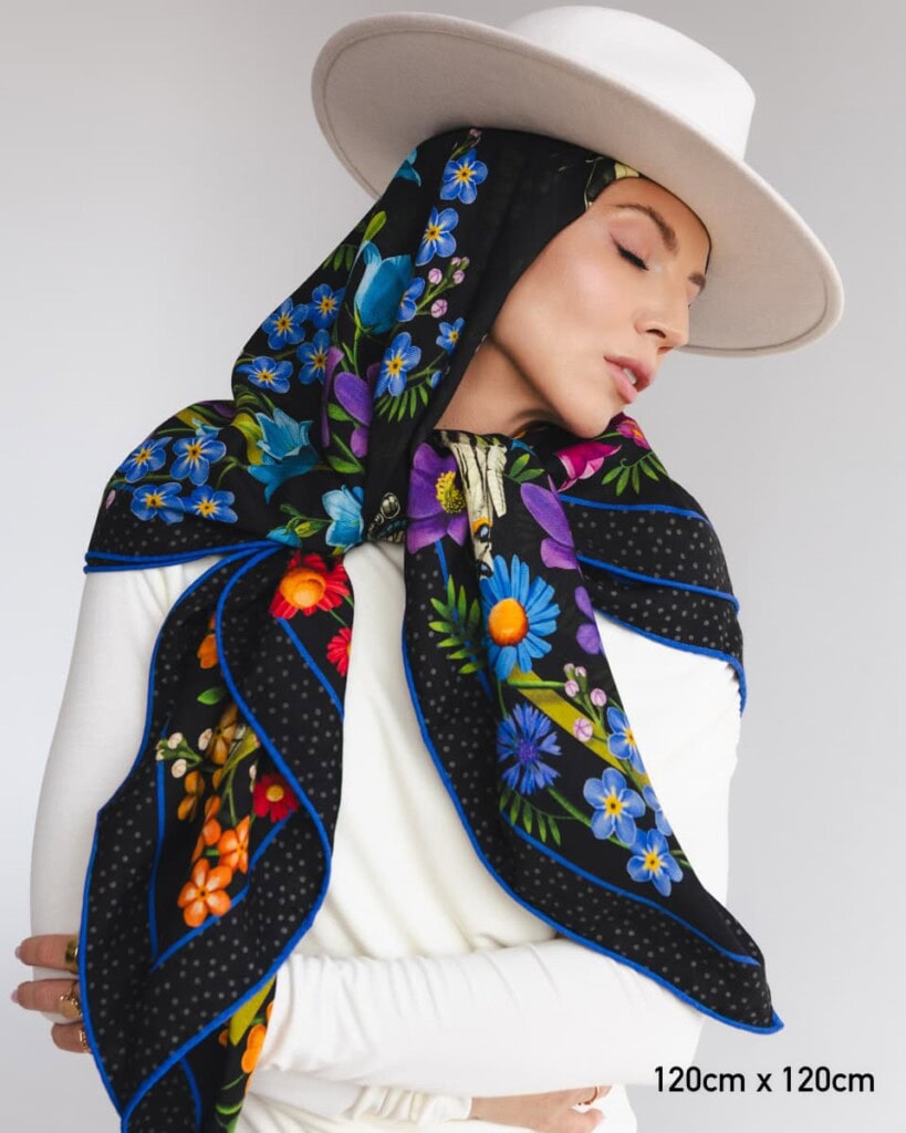 chusta welniano jedwabna dwustronna rozlaka spadiora 4