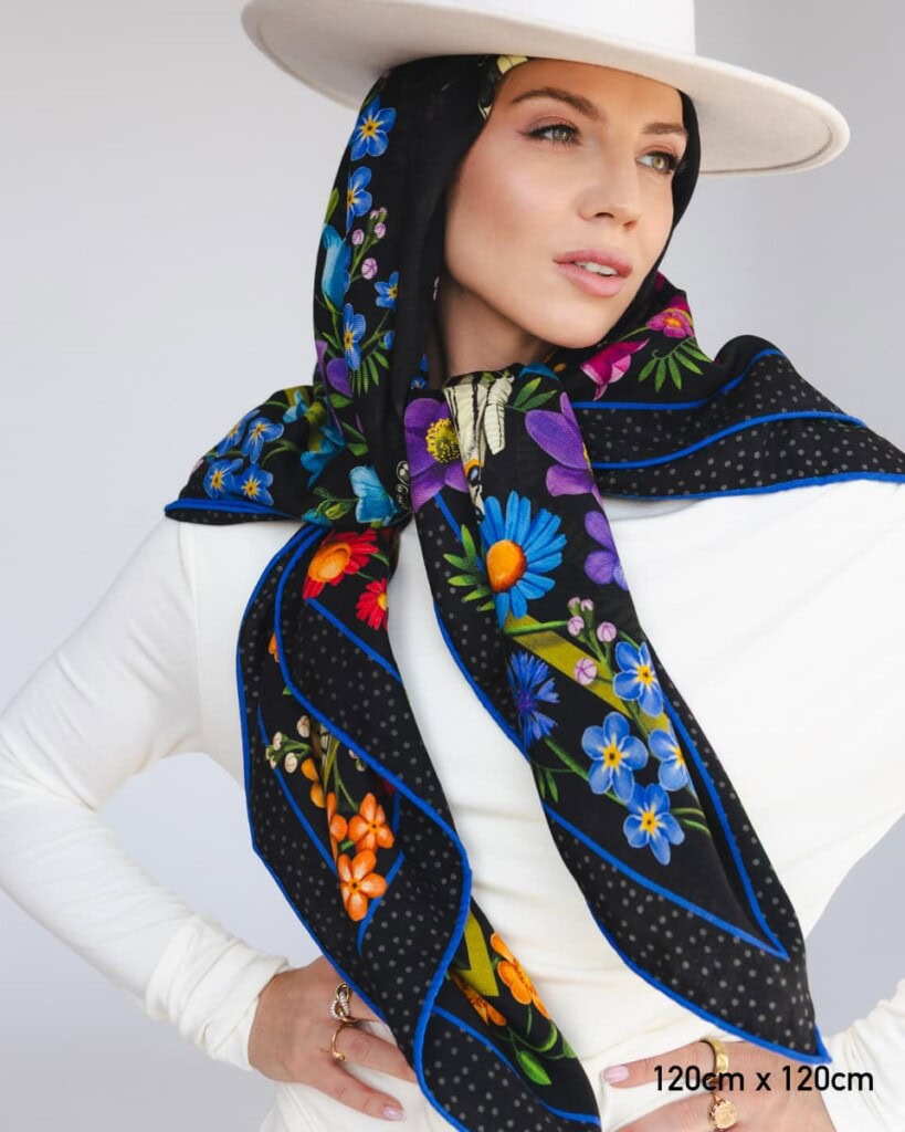 chusta welniano jedwabna dwustronna rozlaka spadiora 5