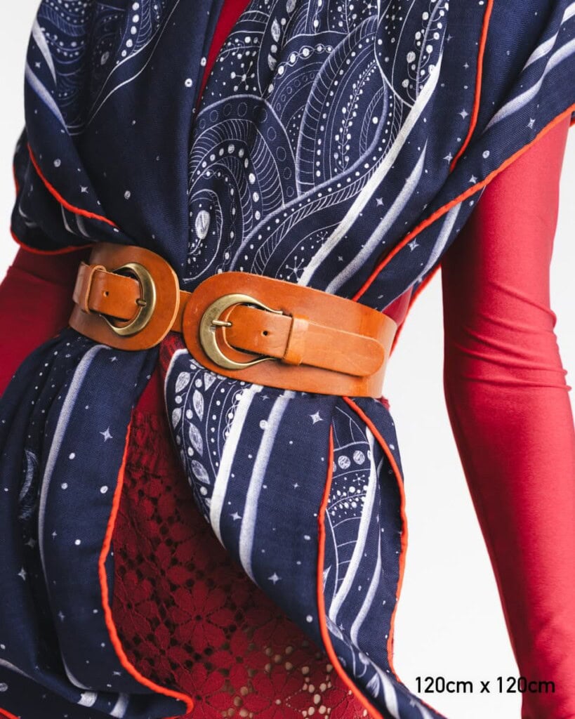 chusta welniano jedwabna dwustronna latarnia spadiora 1