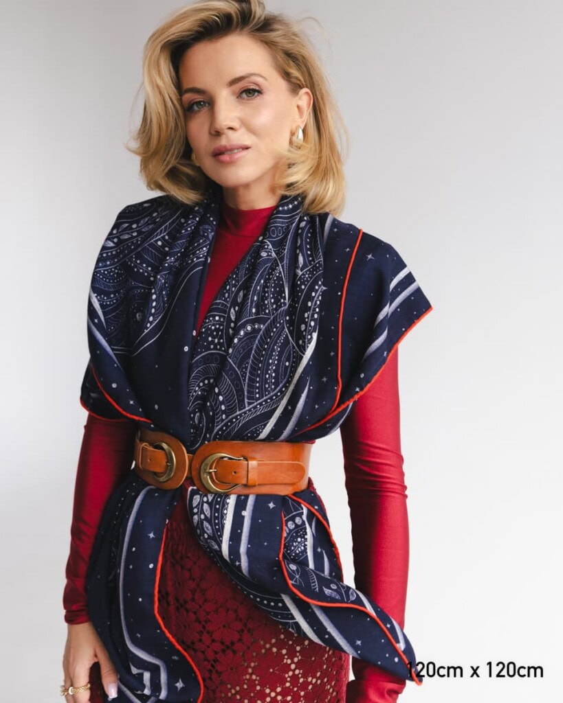 chusta welniano jedwabna dwustronna latarnia spadiora 2