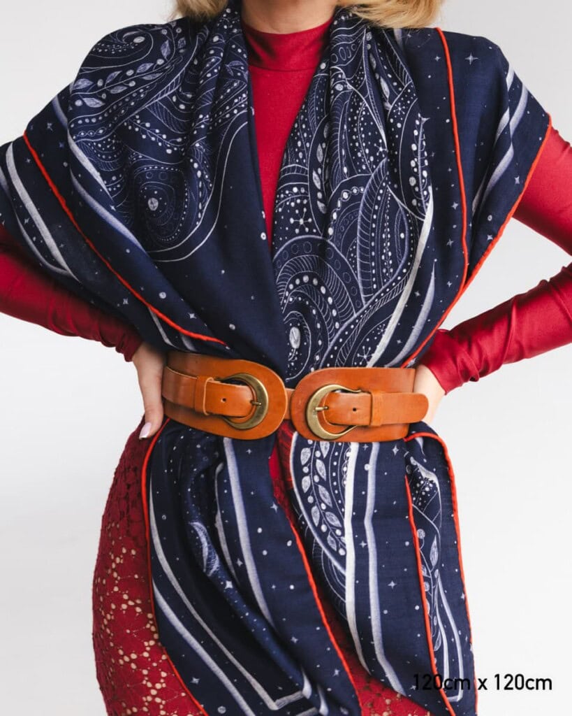 chusta welniano jedwabna dwustronna latarnia spadiora 3