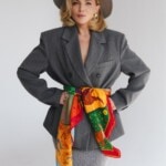 chusta welniano jedwabna dwustronna fauna spadiora 6