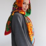 chusta welniano jedwabna dwustronna fauna spadiora 9