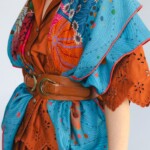 chusta welniano jedwabna dwustronna kwiaty podwodne spadiora 2