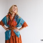 chusta welniano jedwabna dwustronna kwiaty podwodne spadiora 3